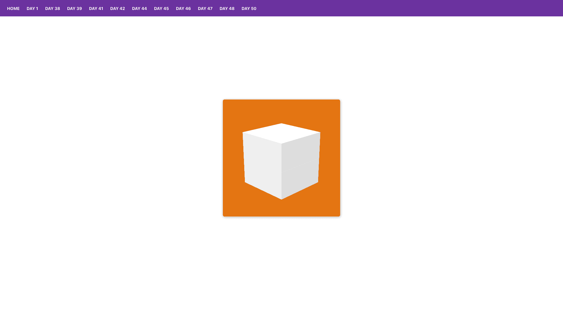 Day 48 - 3D CSS Cube